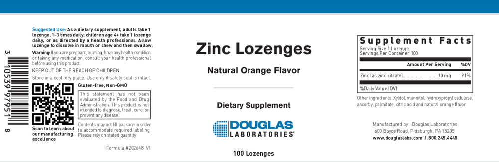 Douglas Labs Zinc Lozenges - Image 2