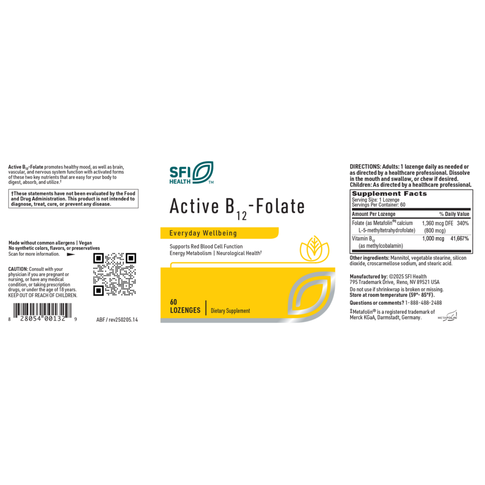 Klaire Labs/SFI Health Active B12-Folate - Image 2