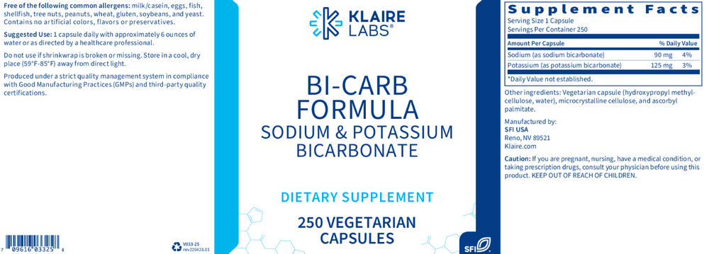 Klaire Labs/SFI Health Bi-Carb Formula - Image 2