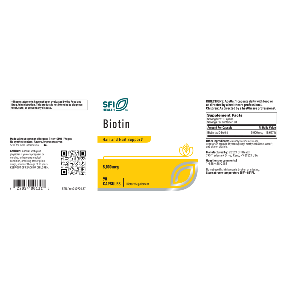 Klaire Labs/SFI Health Biotin - Image 2