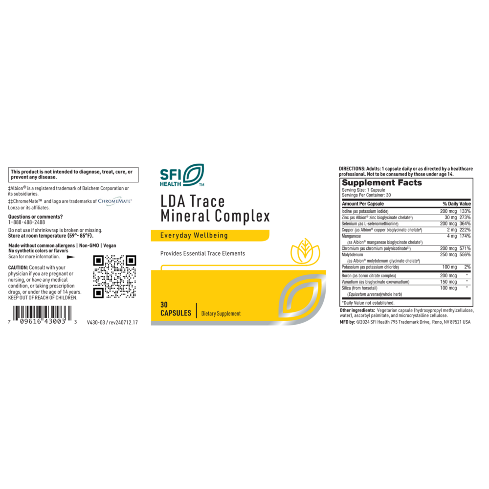 Klaire Labs/SFI Health LDA Trace Mineral Complex - Image 2