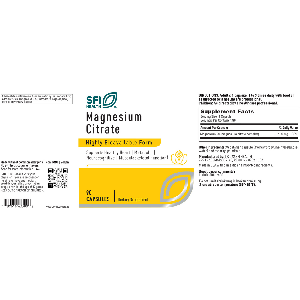 Klaire Labs/SFI Health Magnesium Citrate - Image 2