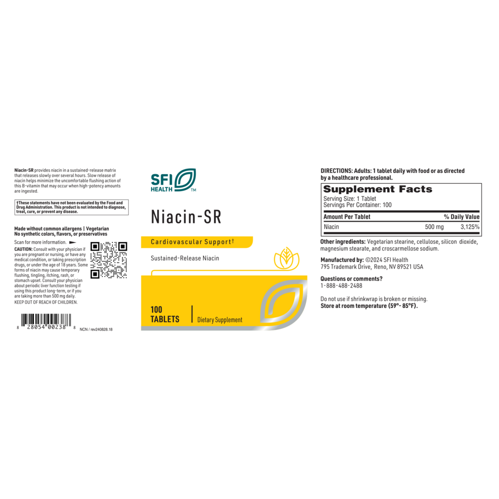 Klaire Labs/SFI Health Niacin-SR - Image 2