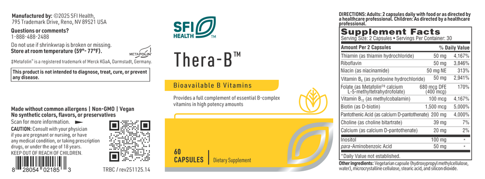 Klaire Labs/SFI Health Thera-B - Image 2