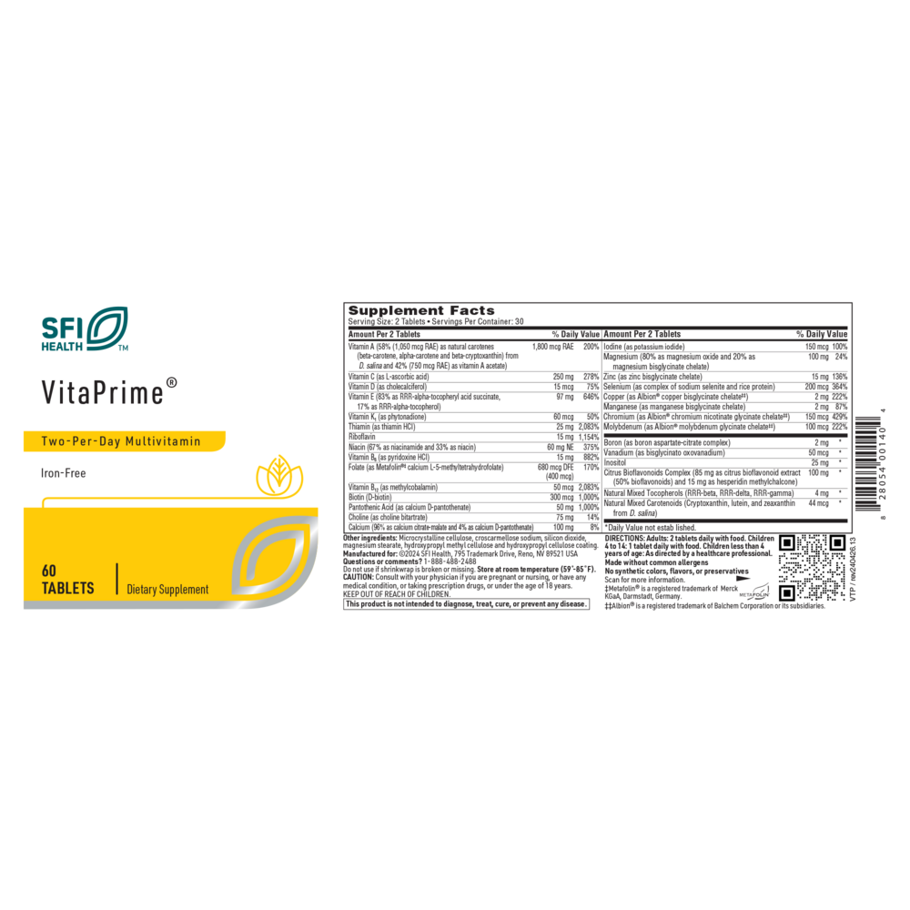 Klaire Labs/SFI Health VITAPRIME® - Image 2