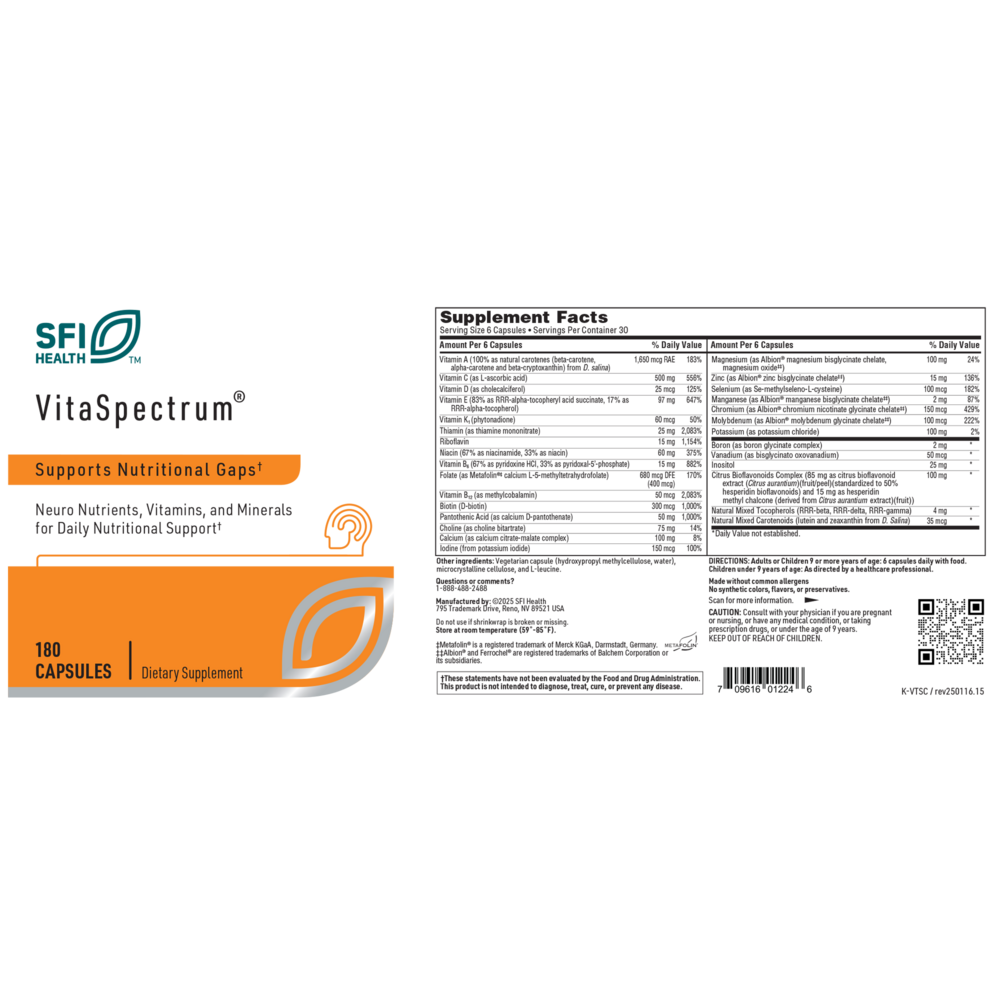 Klaire Labs/SFI Health VitaSpectrum® Capsules - Image 2