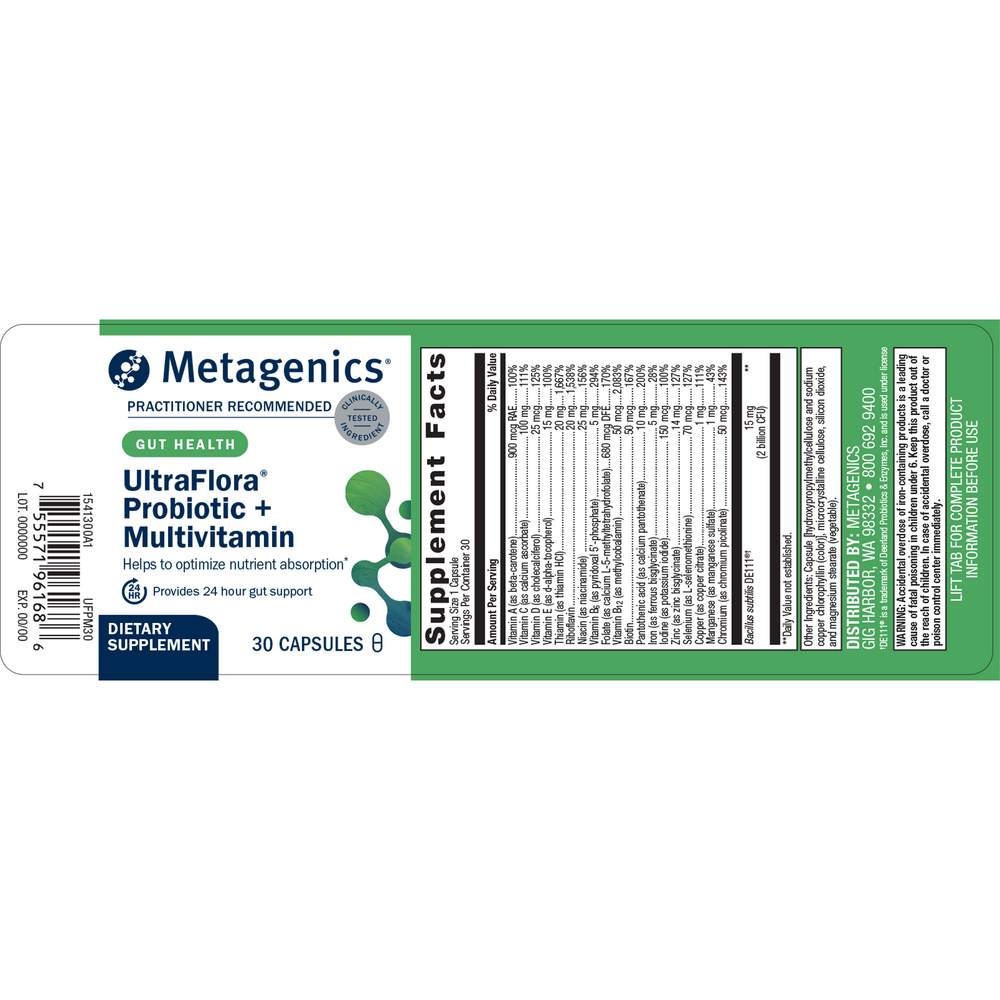 Metagenics UltraFlora Probiotic + Multivitamin - Image 2