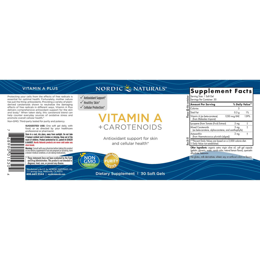 Nordic Naturals Vitamin A +Carotenoids - Image 2