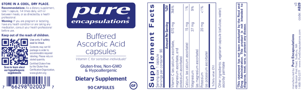 Pure Encapsulations Buffered Ascorbic Acid - Image 2