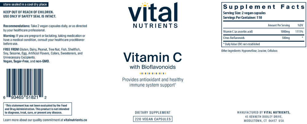 Vital Nutrients Vitamin C with Citrus Bioflavonoids - Image 5