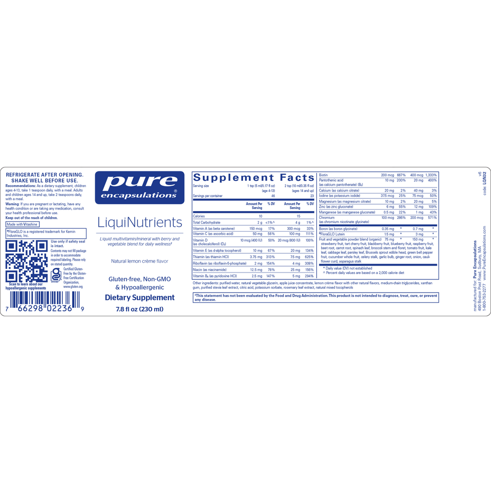 Pure Encapsulations LiquiNutrients - Image 2