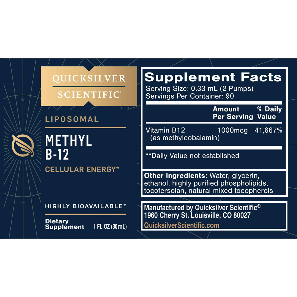 Quicksilver Scientific Liposomal Methyl B-12 - Image 2