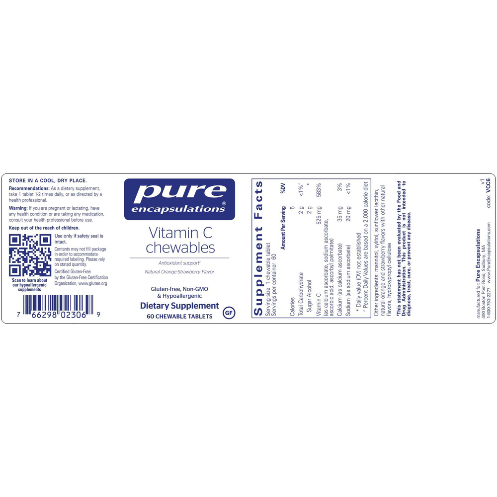 Pure Encapsulations Vitamin C Chewables - Image 2