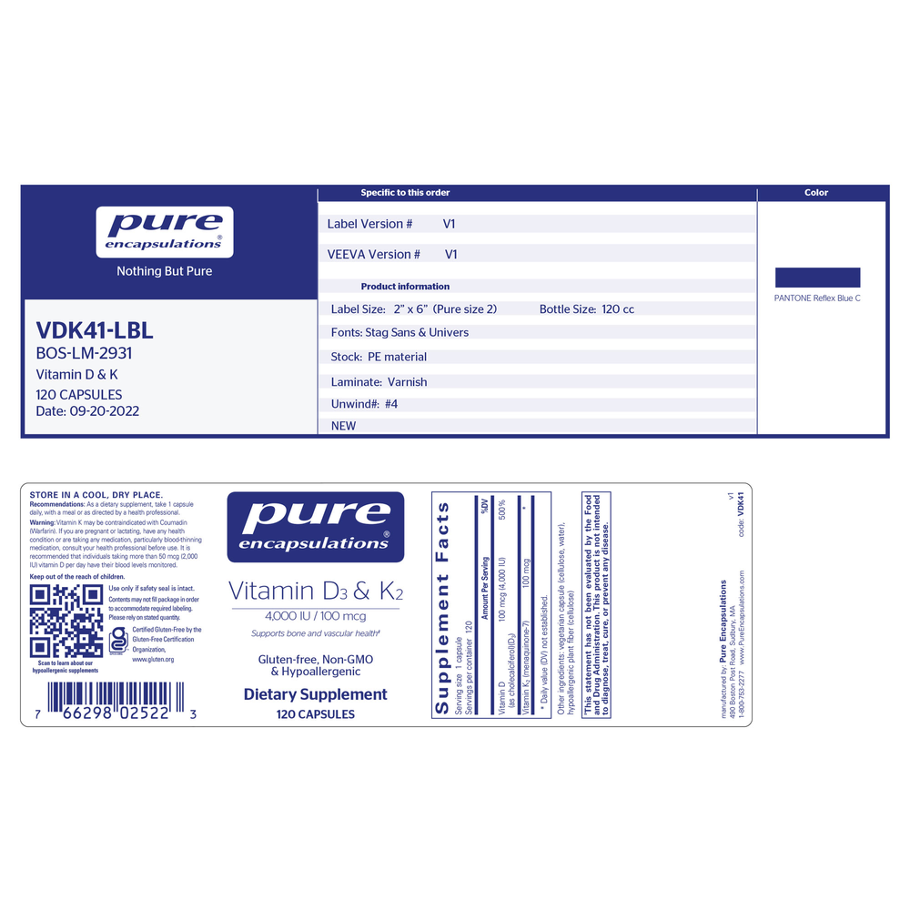 Pure Encapsulations Vitamin D3 & K2 - Image 5