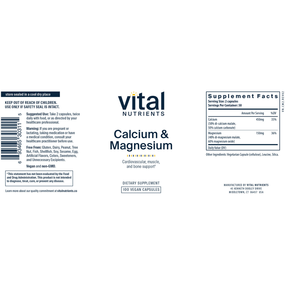 Vital Nutrients Calcium & Magnesium - Image 2