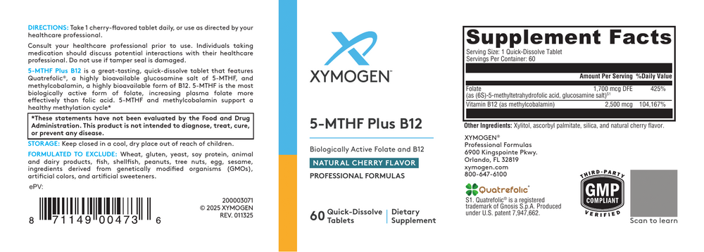 XYMOGEN 5-MTHF Plus B12 - Cherry - Image 5