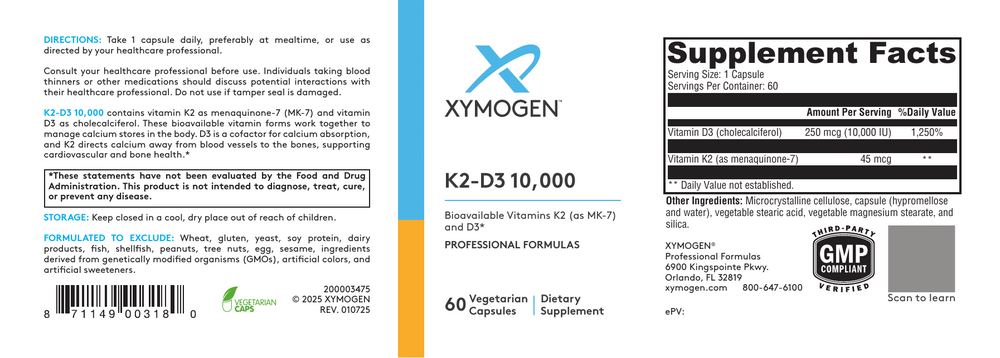 XYMOGEN K2-D3 10,000 (Vitamin D3) - Image 2