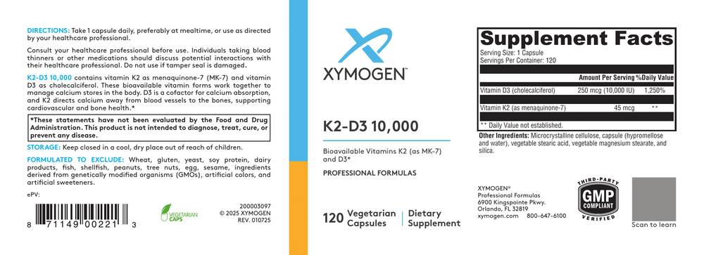 XYMOGEN K2-D3 10,000 (Vitamin D3) - Image 5