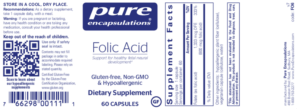 Pure Encapsulations Folic Acid - Image 2