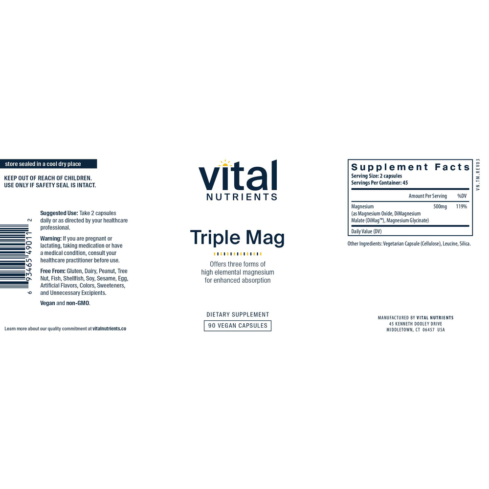 Vital Nutrients Triple Magnesium Complex - Image 2