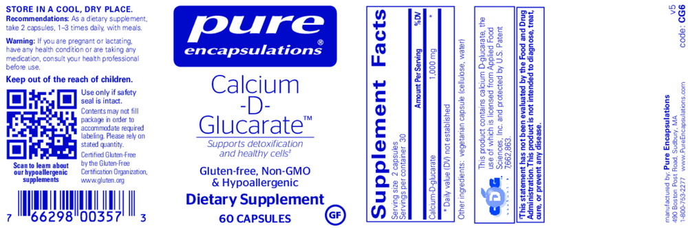 Pure Encapsulations Calcium-D-Glucarate - Image 2