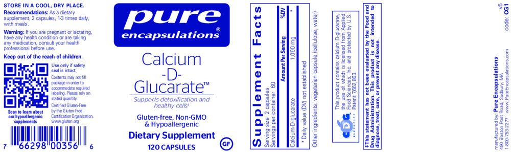 Pure Encapsulations Calcium-D-Glucarate - Image 5