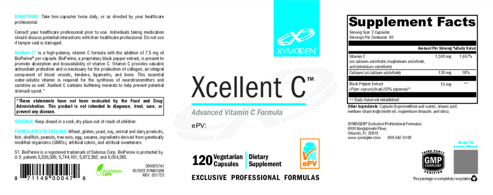XYMOGEN Xcellent C (Vitamin C) - Image 2