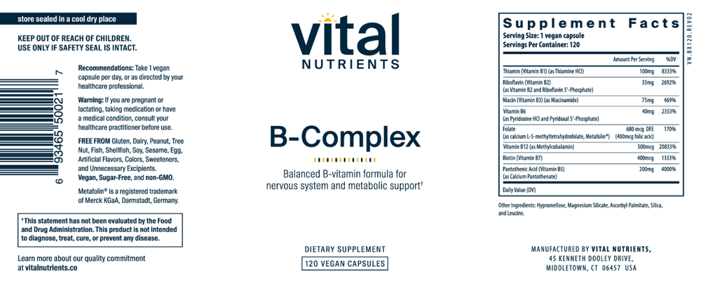 Vital Nutrients B-Complex - Image 4
