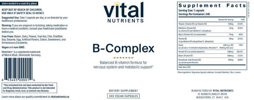 Vital Nutrients B-Complex - Image 6