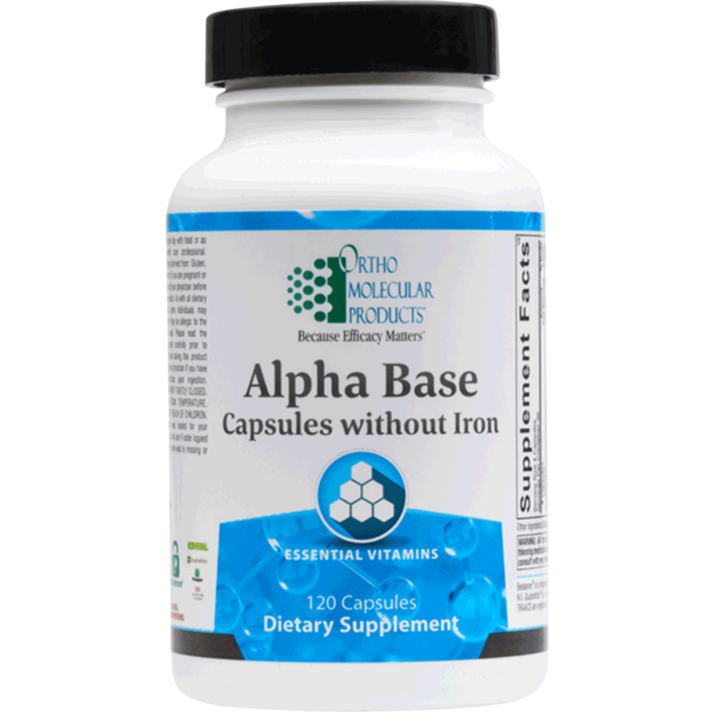 Ortho Molecular Products Alpha Base Capsules without Iron