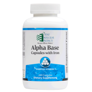 Ortho Molecular Products Alpha Base Capsules w/ Iron