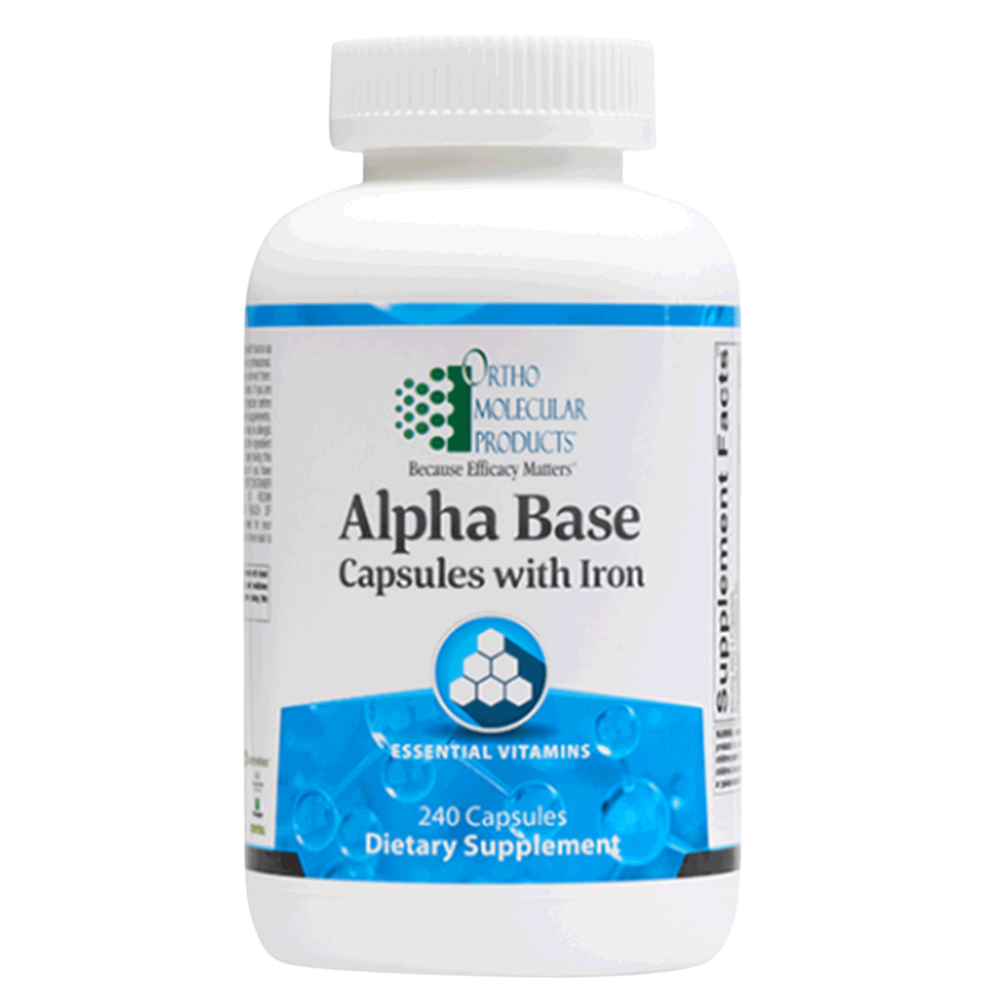 Ortho Molecular Products Alpha Base Capsules w/ Iron