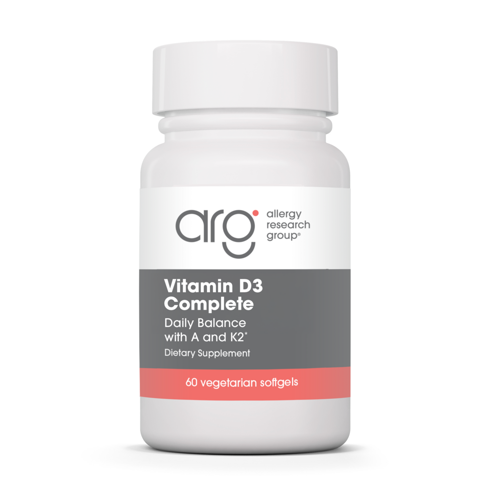 Allergy Research Group Vitamin D3 Complete Daily Balance with A and K2