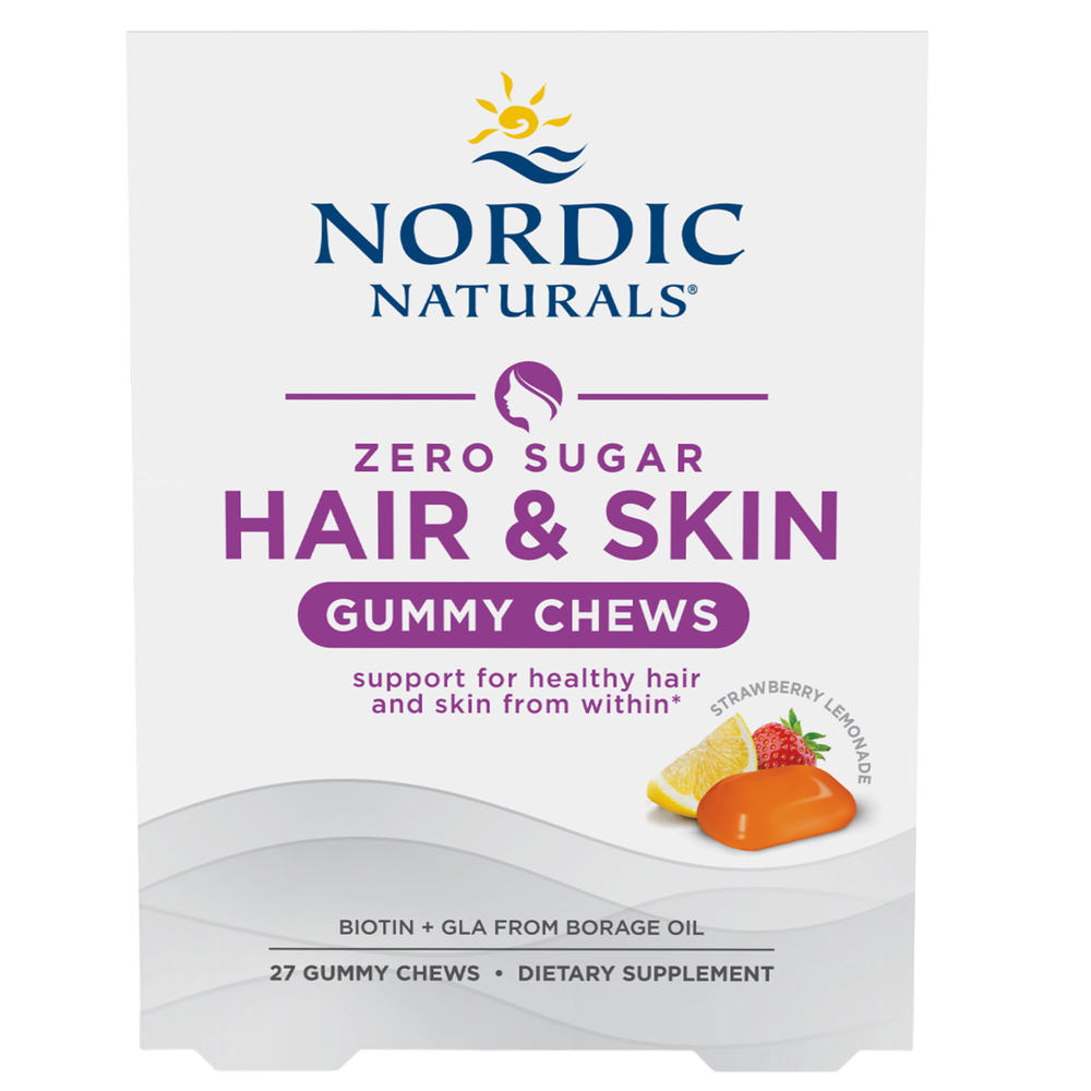 Nordic Naturals Zero Sugar Hair & Skin Gummy Chews