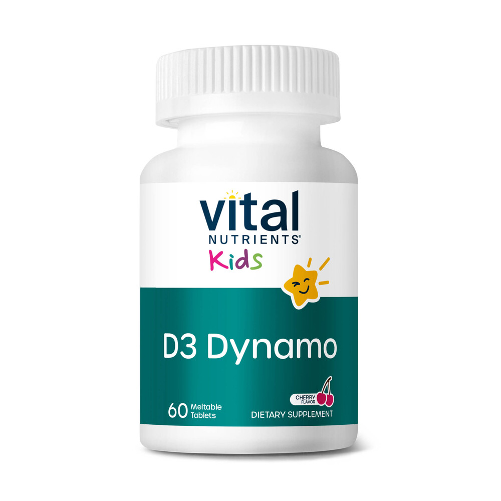 Vital Nutrients D3 Dynamo Meltable Tablets, Vitamin D, Cherry