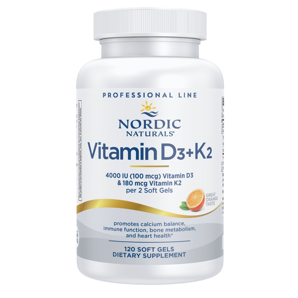 Nordic Naturals Vitamin D3+K2, Orange