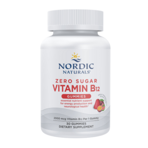 Nordic Naturals Zero Sugar Vitamin B12 Gummies, Passion Fruit Flavored