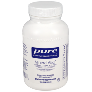 Pure Encapsulations Mineral 650 W/O Cu &Fe