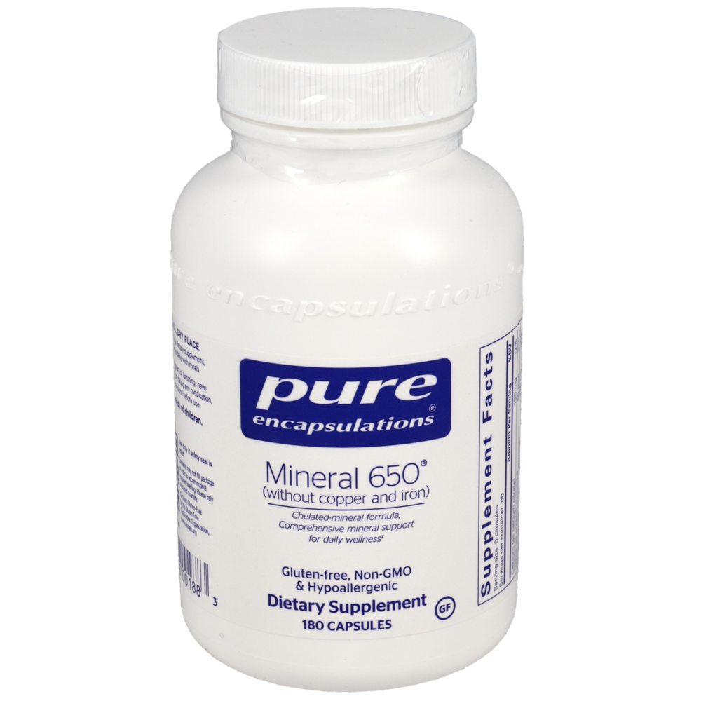 Pure Encapsulations Mineral 650 W/O Cu &Fe