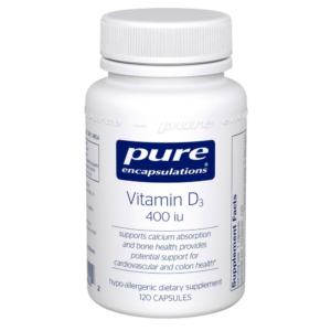 Pure Encapsulations Vitamin D3 10mcg (400IU)