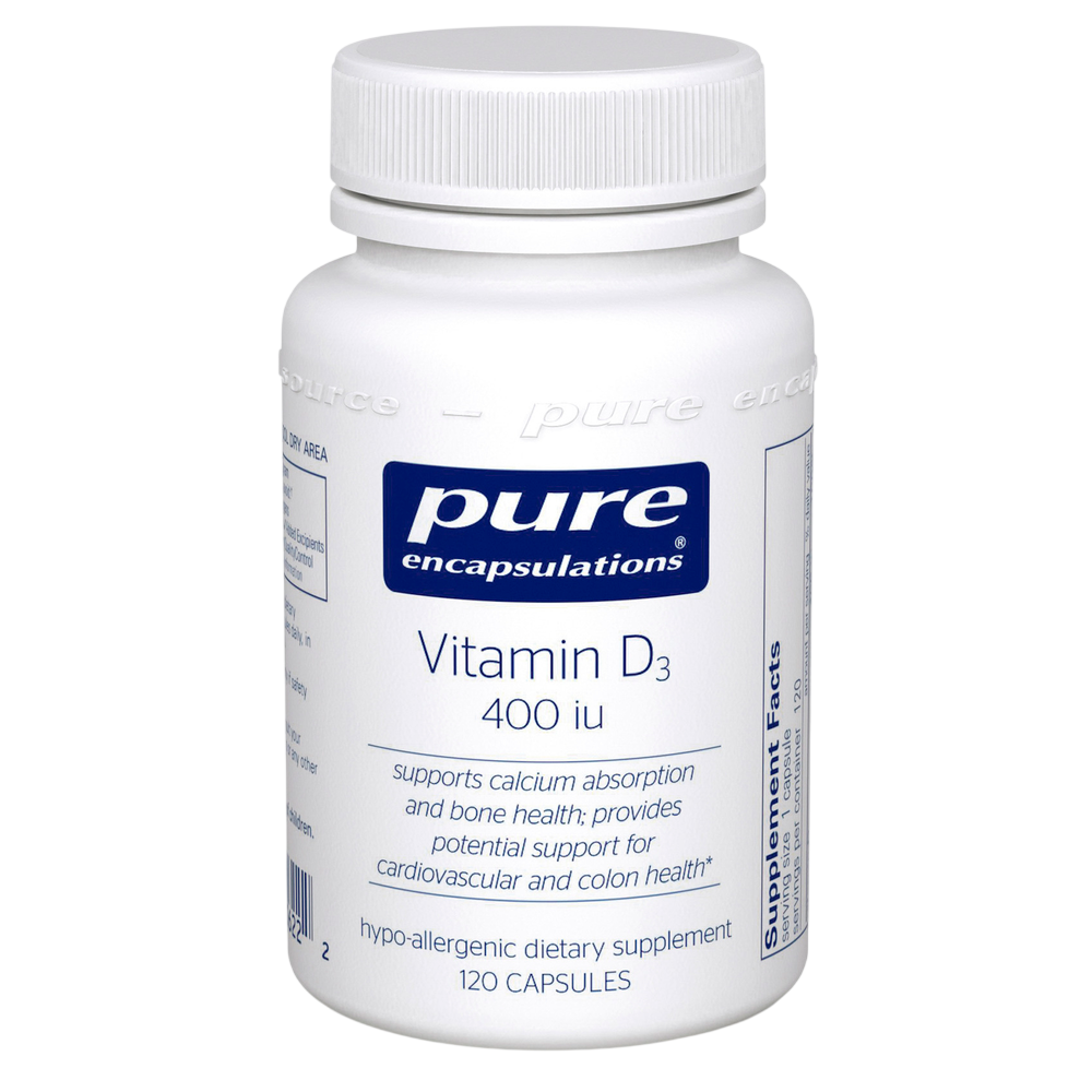 Pure Encapsulations Vitamin D3 10mcg (400IU)