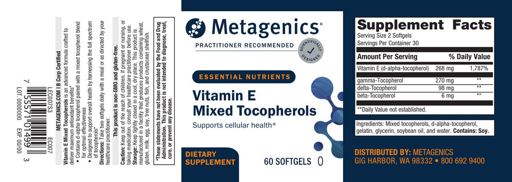 Metagenics Vitamin E Mixed Tocopherols - Image 3