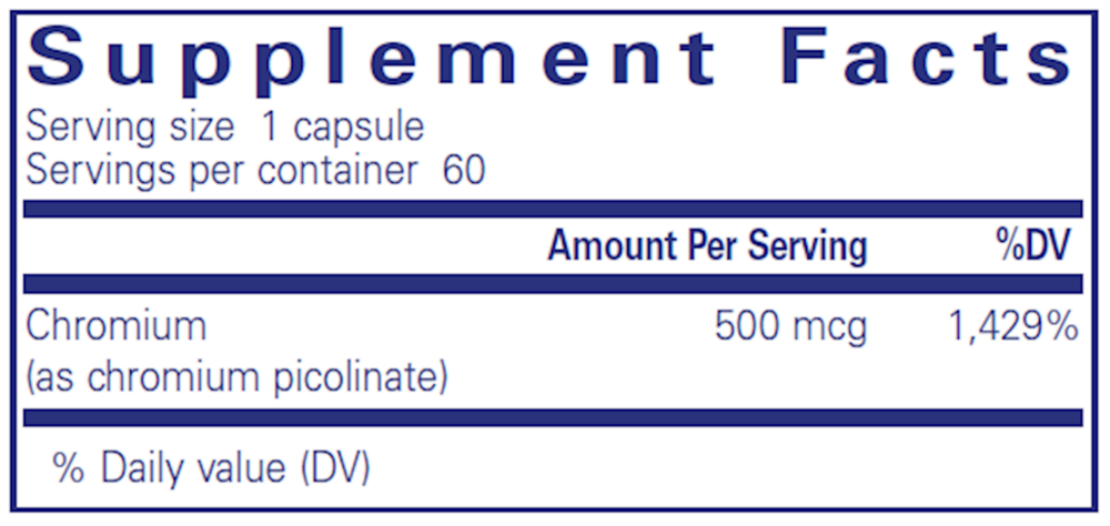 Pure Encapsulations Chromium (Picolinate) 500mcg - Image 3