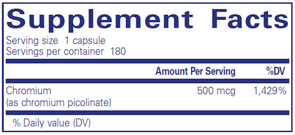 Pure Encapsulations Chromium (Picolinate) 500mcg - Image 6