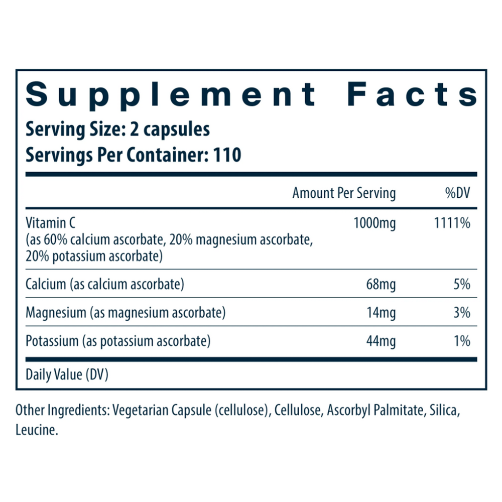 Vital Nutrients Buffered C 500mg Gentle Vitamin C for sensitive individuals* - Image 3