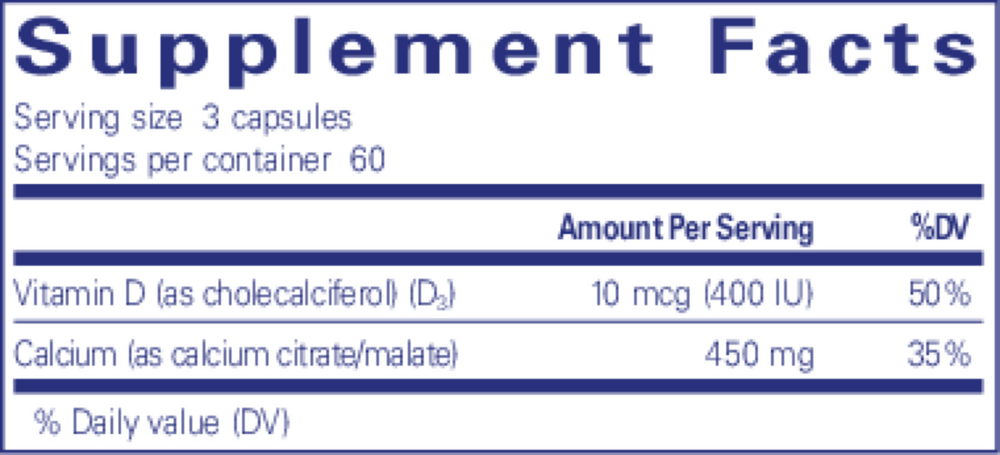 Pure Encapsulations Calcium With Vitamin D3 - Image 3
