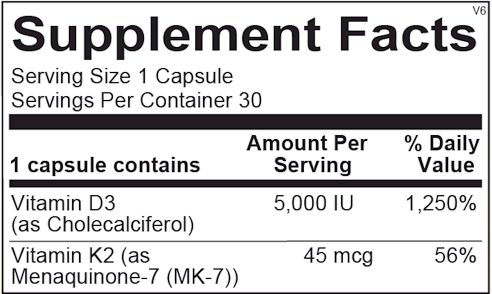 Ortho Molecular Products Vitamin K2 with D3 - Image 2