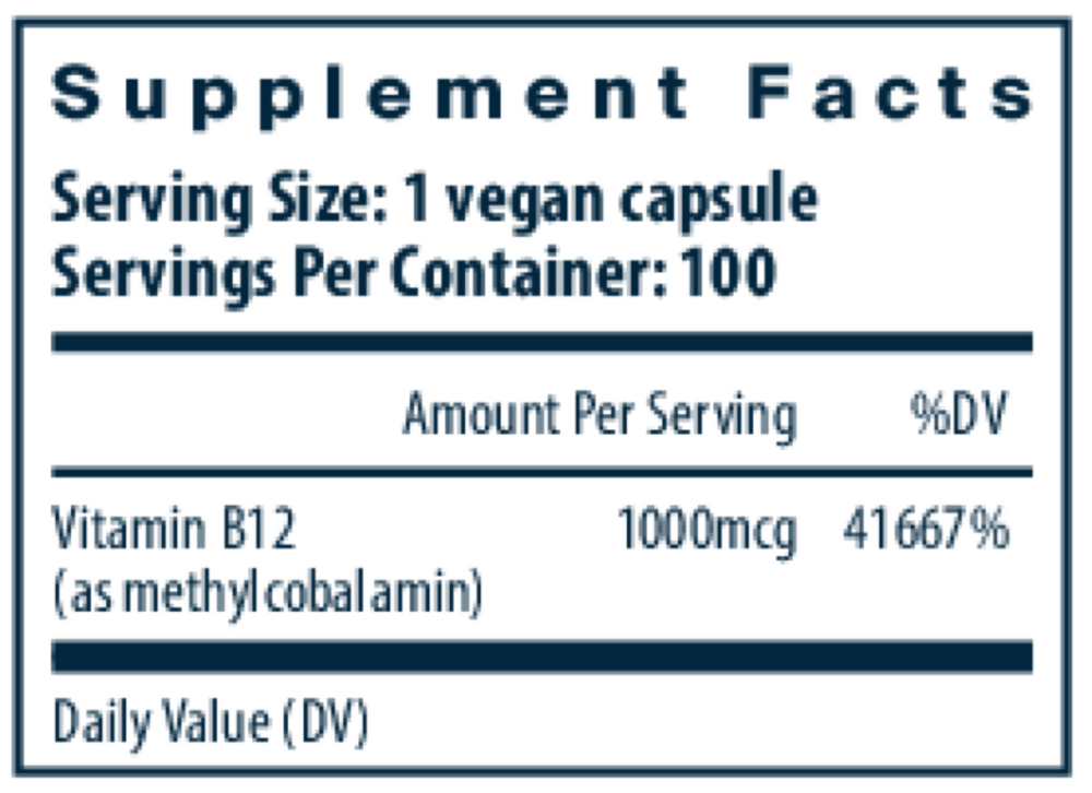 Vital Nutrients Vitamin B12 (as methylcobalamin) 1000mcg - Image 3