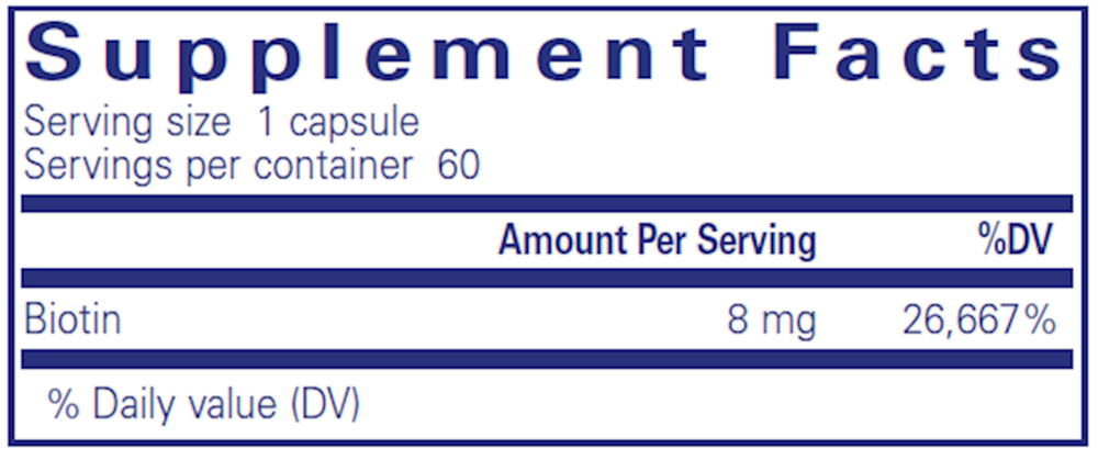 Pure Encapsulations Biotin 8mg - Image 3