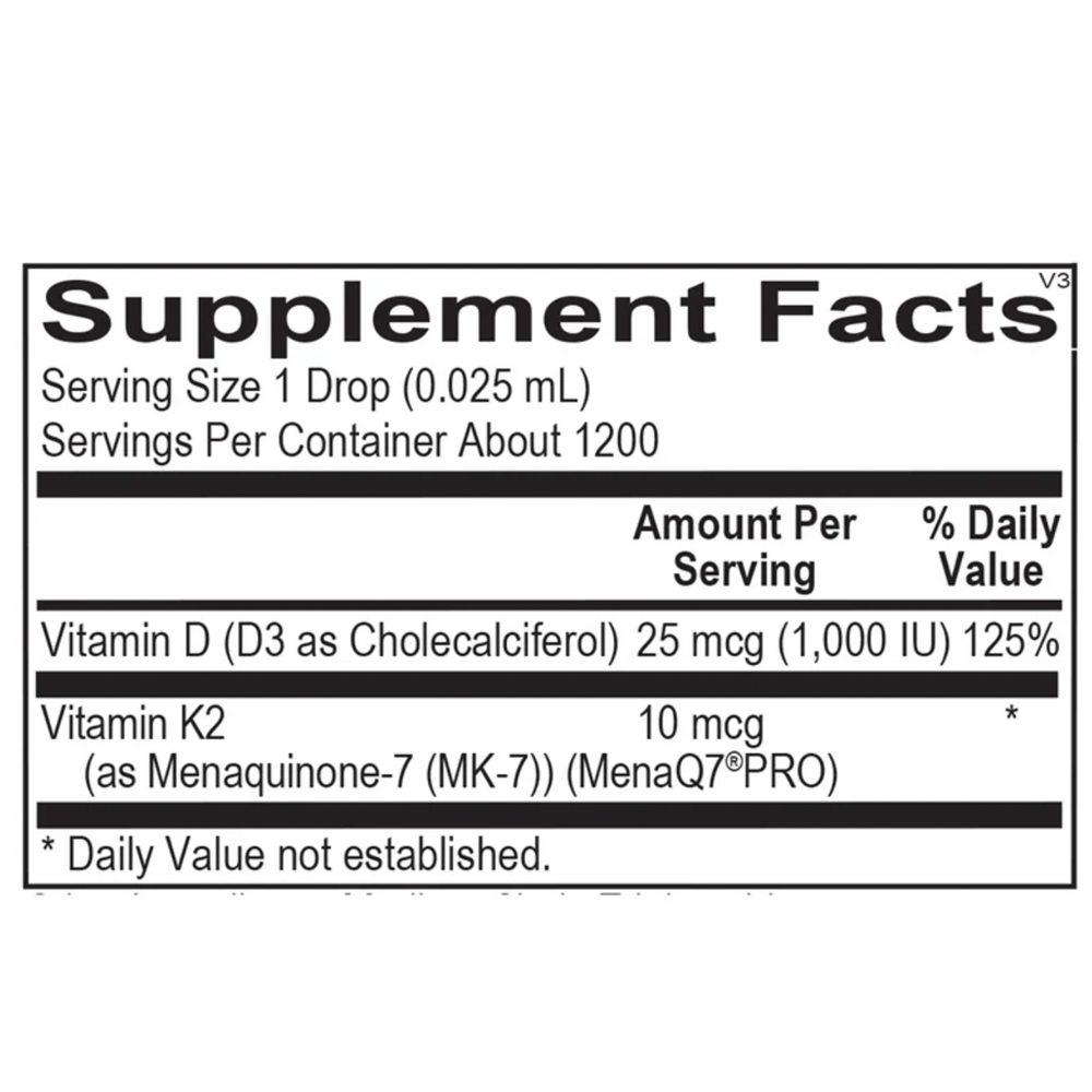 Ortho Molecular Products Liquid Vitamin D3 with K2 - Image 3